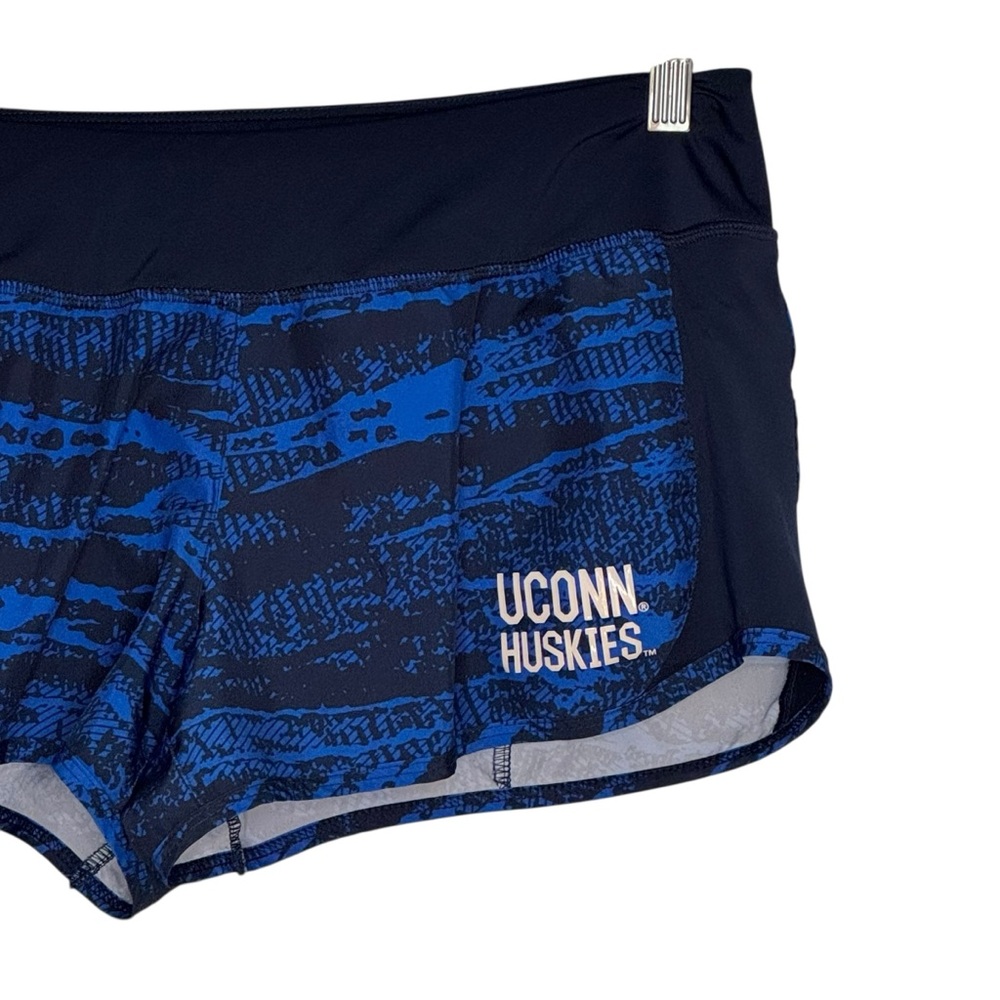 Womens Nike Size Large Dri Fit UCONN Huskies Blue/Black Polyester Running Shorts - Picture 3 of 9